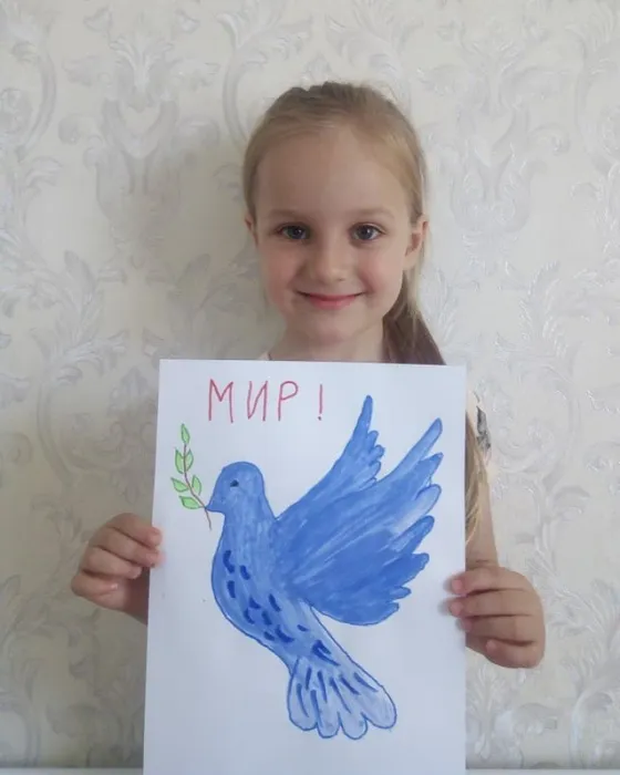 Голубь мира  Белобрюхова Аня #птицыпобеды