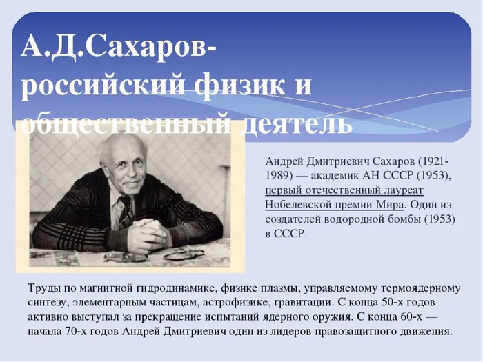 Сахаров А.Д.