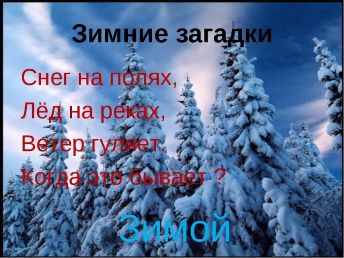 Зимние загадки
